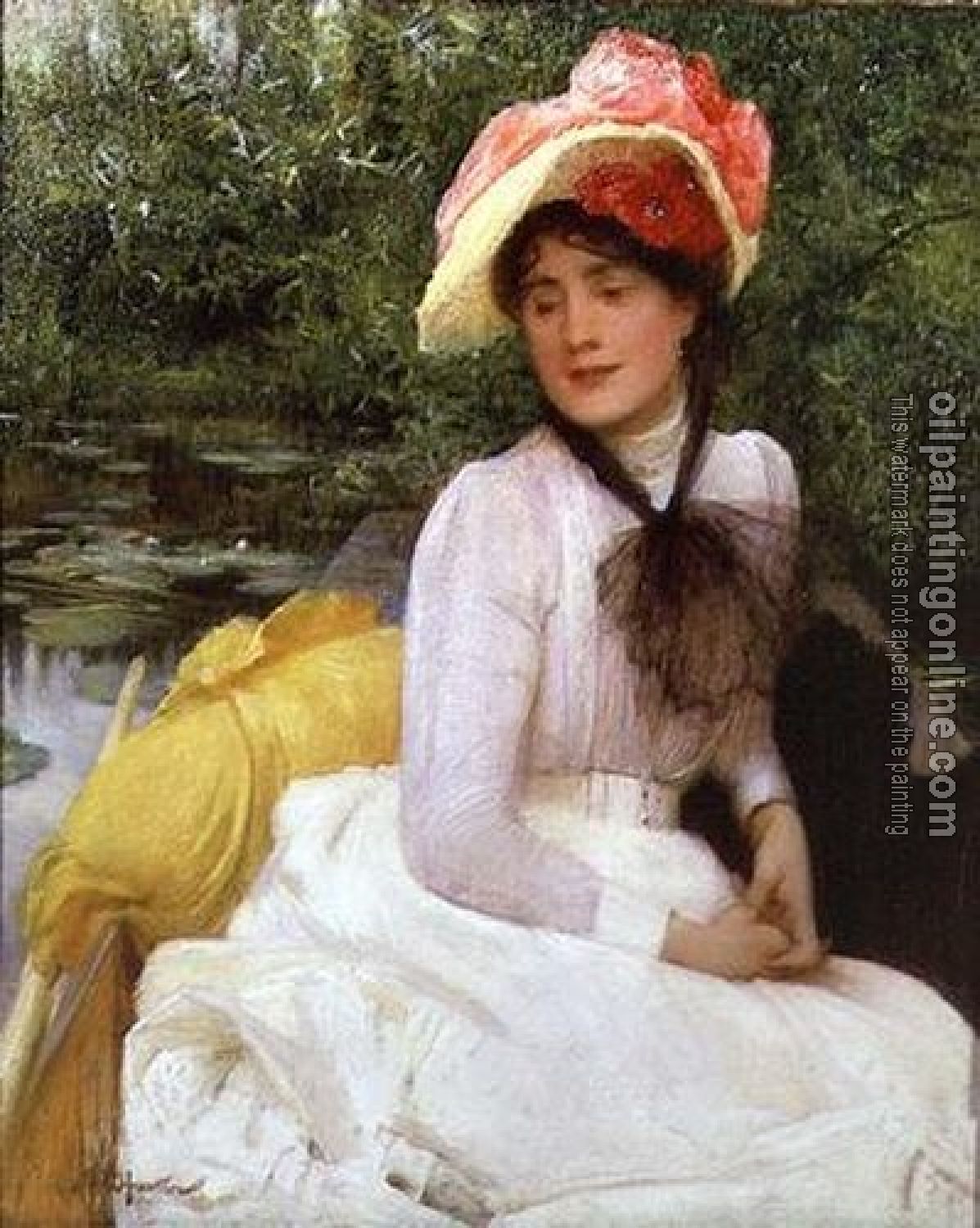 Arthur Hacker - Girl in a Punt